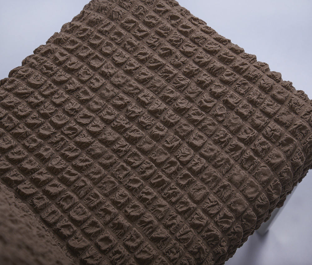 Чехол на стул без оборки со спинкой, цвет Кофе с молоком