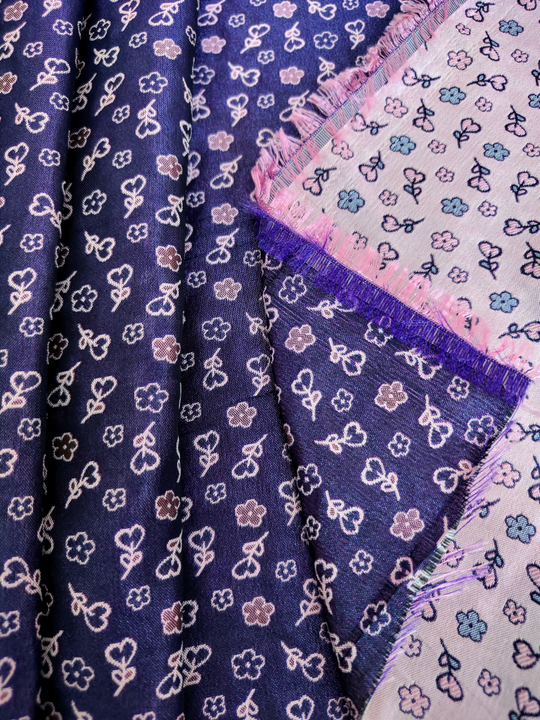 Тафта жаккард цветок, фиолет/розов FC#83