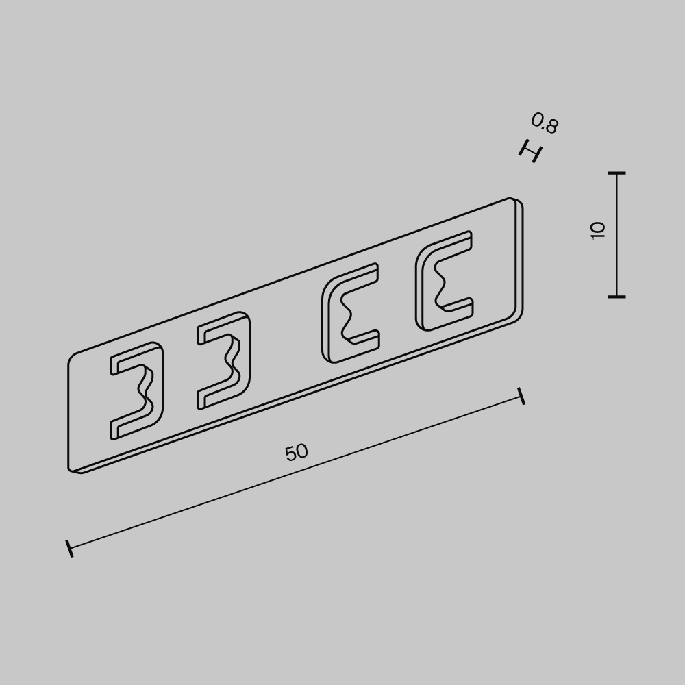 Коннектор прямой  накладной/встраиваемый Maytoni Exility X TRA239C-21B