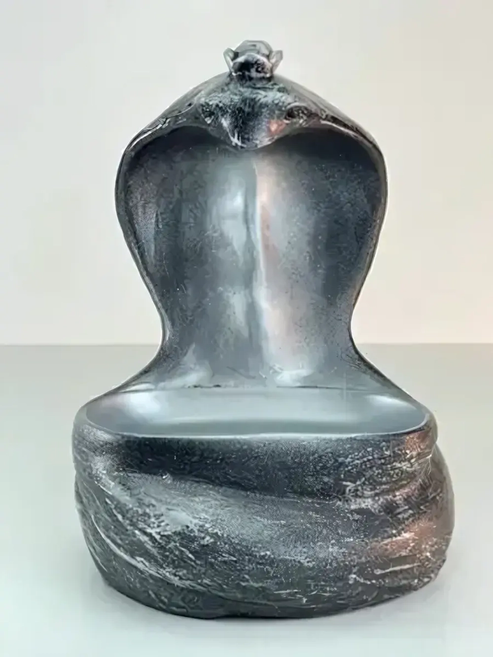 Статуэтка-подставка для мелочей 22*16см «Змея» (античное серебро)