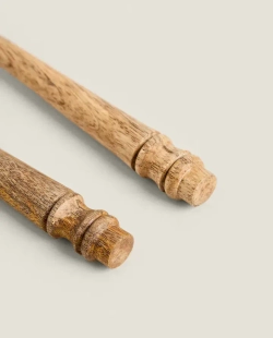 ZARA ДЕРЕВЯННЫЕ СЕРВИРОВОЧНЫЕ ПРИБОРЫ ДЛЯ САЛАТА (НАБОР ИЗ 2 ШТ.)