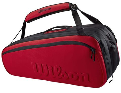 Сумка теннисная Wilson Super Tour 15 PK Clash V2.0 - red/black