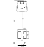 Заготовка сувальдного ключа 10675 APS3DP (синий)