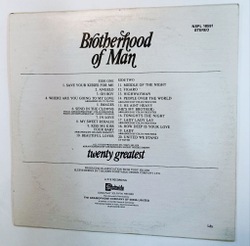 Винтажная виниловая пластинка LP Brotherhood Of Man Twenty Greatest (Индия 1979)