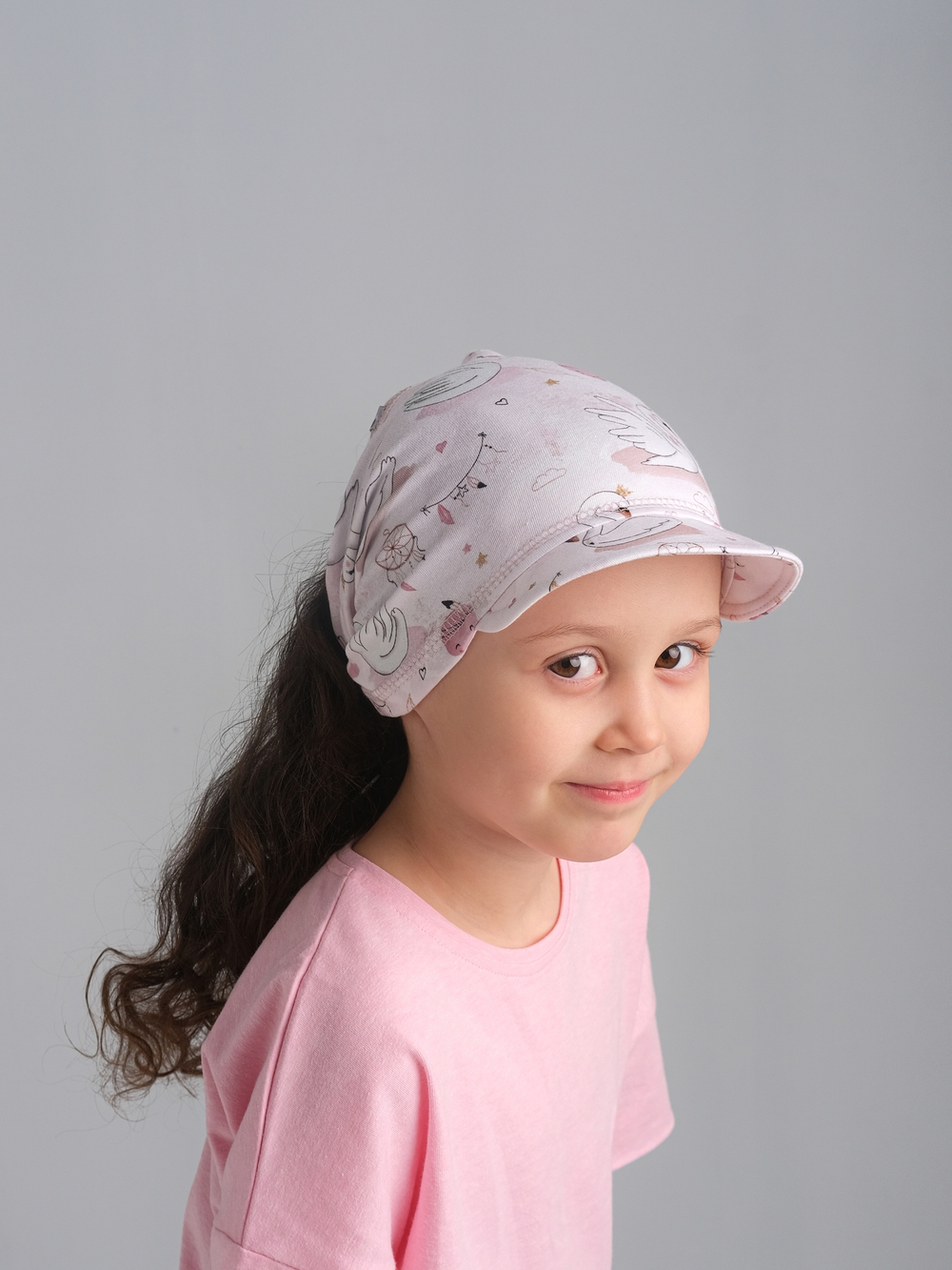 Детская косынка с козырьком