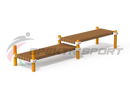 Двойная лавочка для занятий Воркаут SP GTO-58_76mm 89