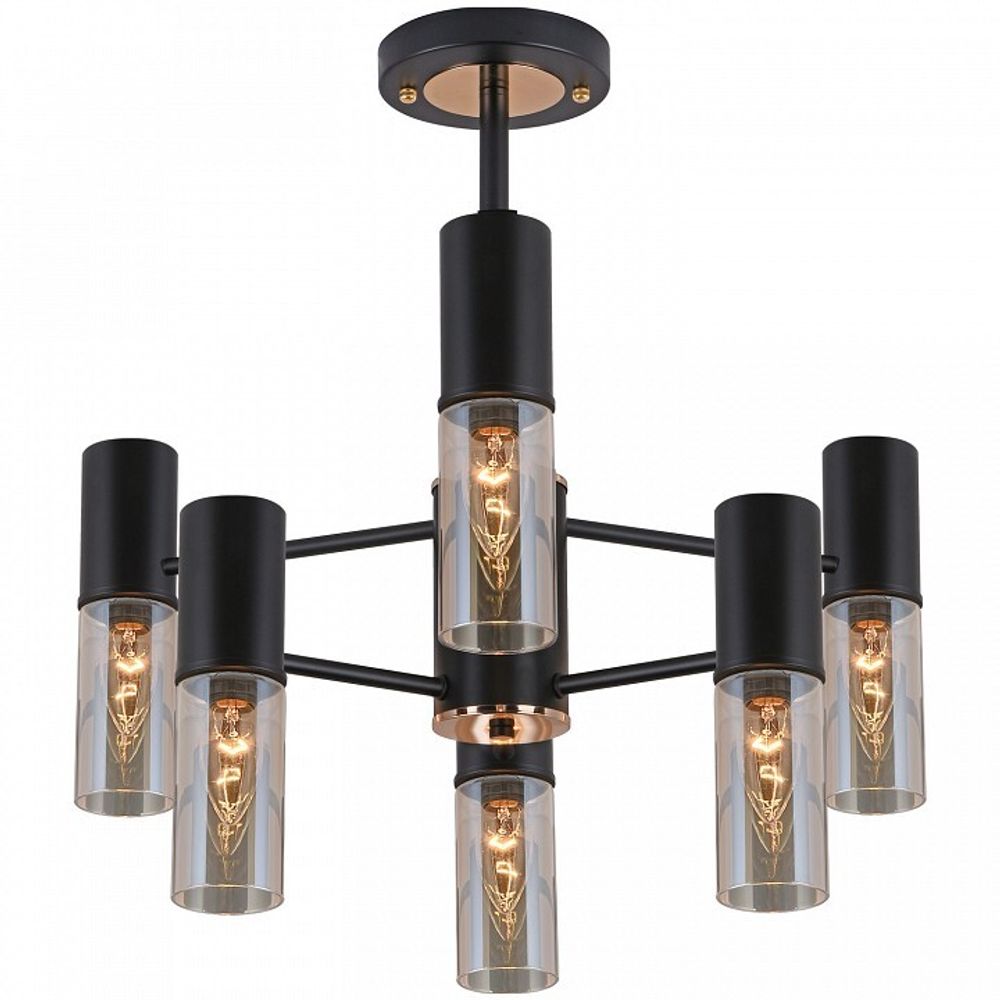 Люстра на штанге ILLUMICO  IL1295-6PPA-79 BK GD