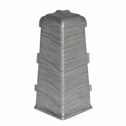 Угол наружный для плинтуса 70 мм Arbiton Indo 17 Алюминий (2 шт)