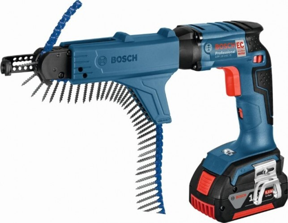 Аккумуляторная дрель-шуруповерт BOSCH GSR 18 V-EC TE с насадкой MAG 55 06019C8006 2х4,0 Ач