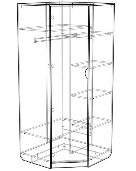 Шкаф угловой ГРАНД-ЛАВОРО-1 левый