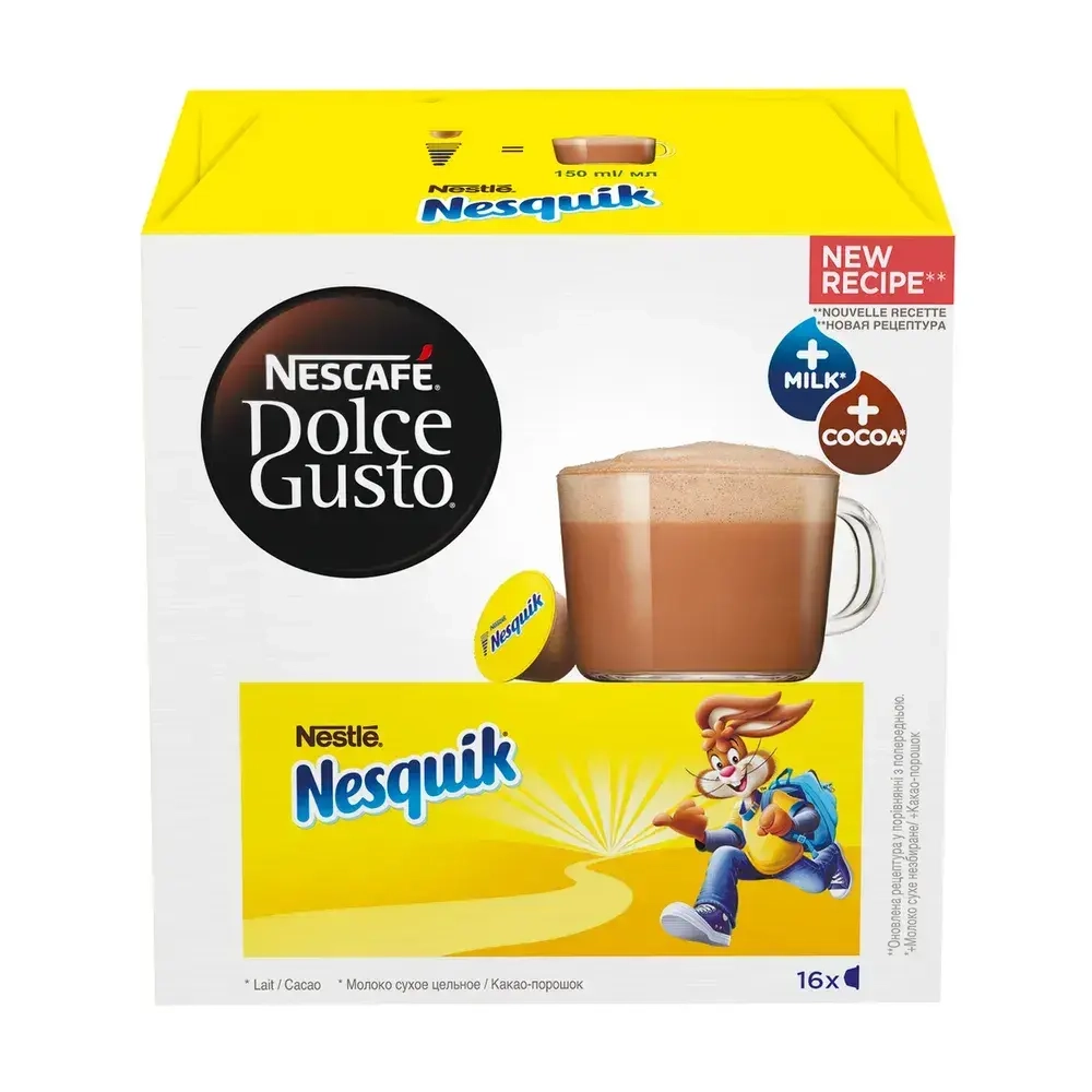 Какао капсульный Nescafe Dolce Gusto Nesquik, для системы Dolce Gusto, 16 шт