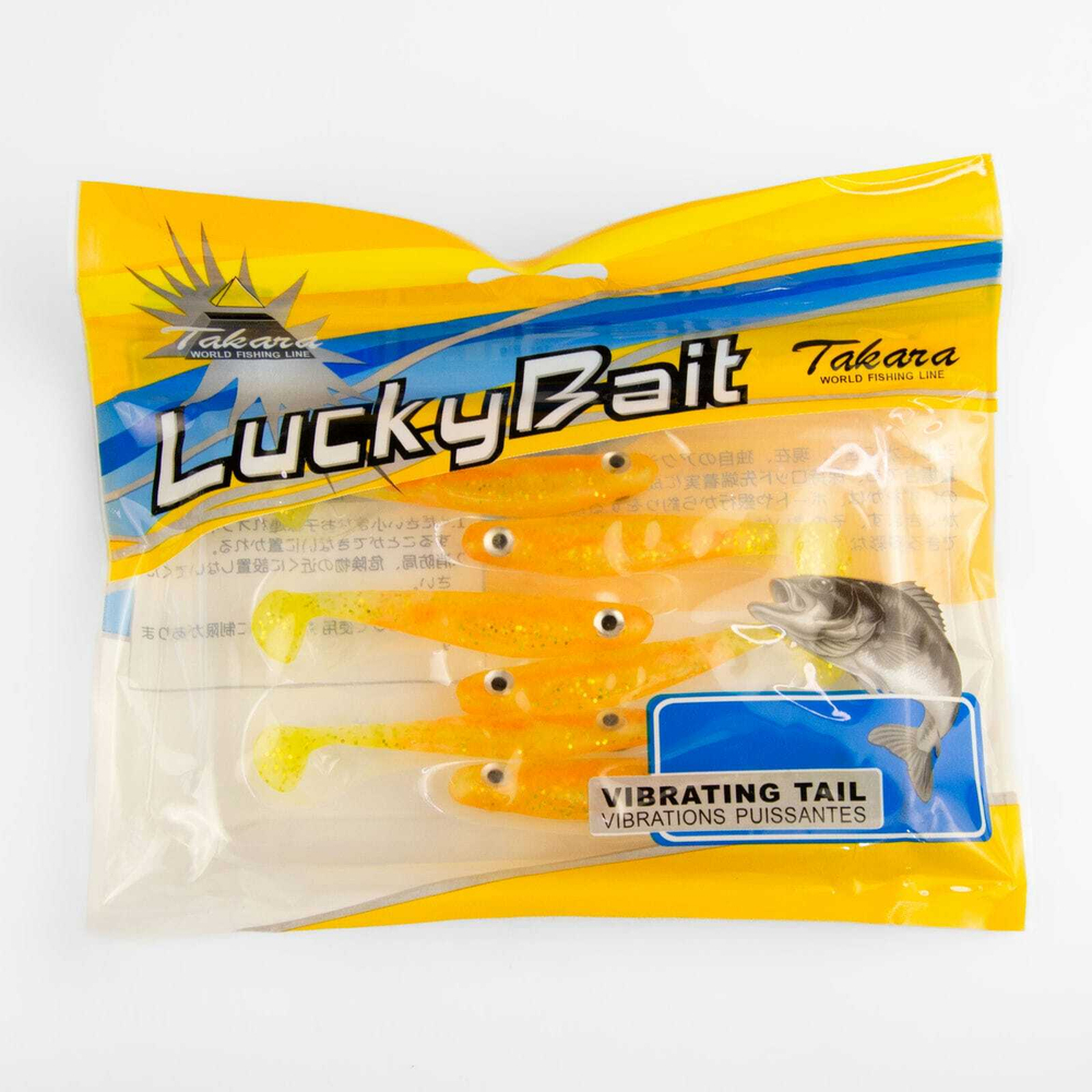 Твистер Takara LuckyBait 5107, 7.5см, 3.6гр (6шт/уп)