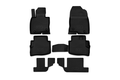 Коврики в салон MAZDA CX-9 2017-, кроссовер, 6 шт. (полиуретан) арт.8300-77-1171