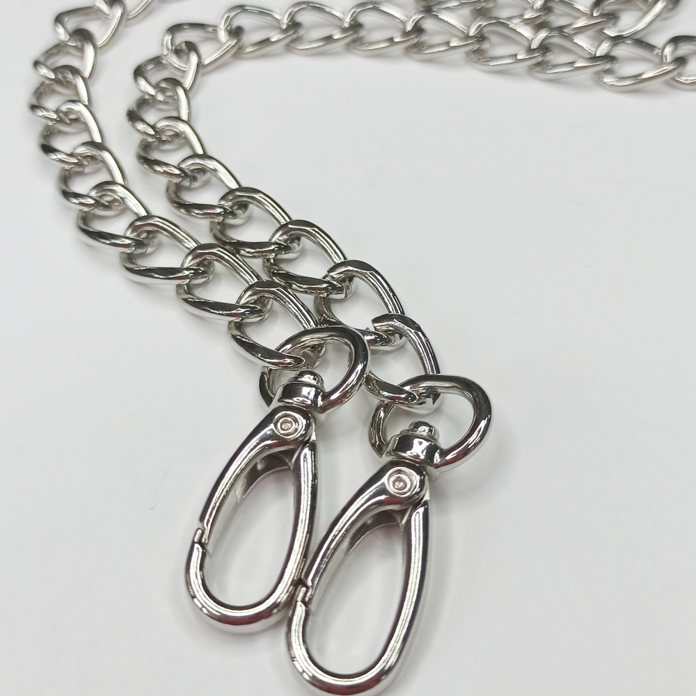 Ручка цепь с карабинами Серебро 12*18