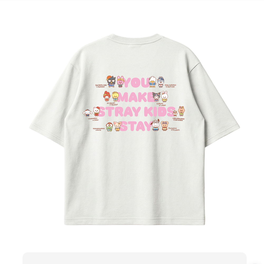 Мерч T-SHIRT - SKZOO X SANRIO CHARACTERS (футболка + фотокарты)