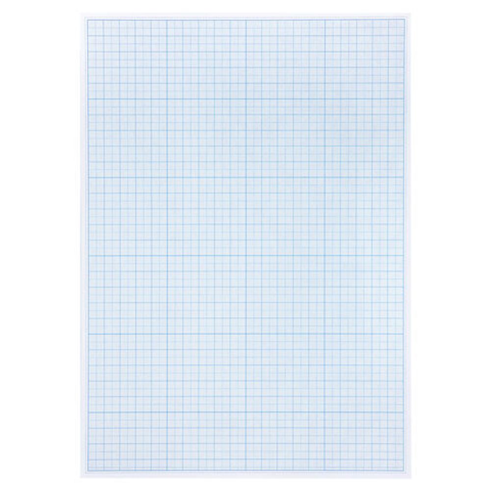 Бумага масштабно-координатная (миллиметровая) ПЛОТНАЯ папка А4 голубая 20 листов 80 г/м2, STAFF, 113485
