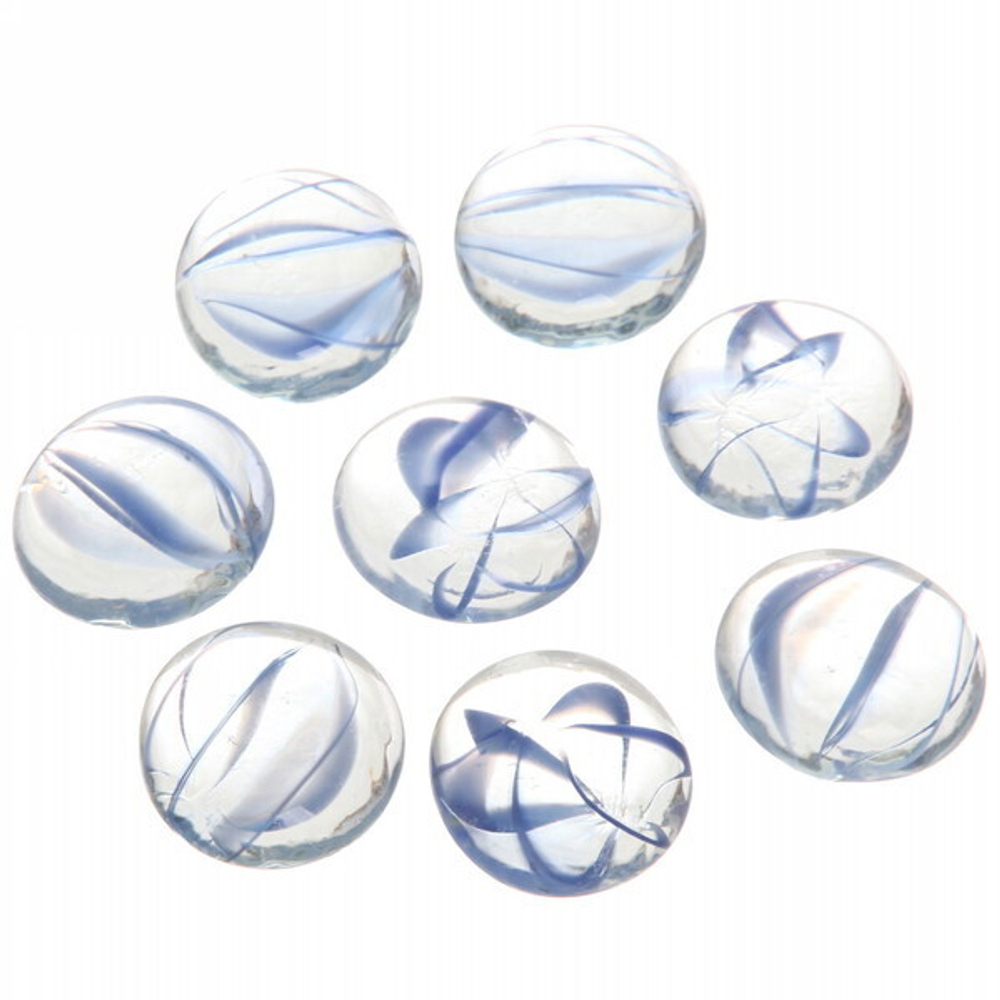 Стеклянные камушки для дизайна d25"Камень-Кристальный цветок» 100гр