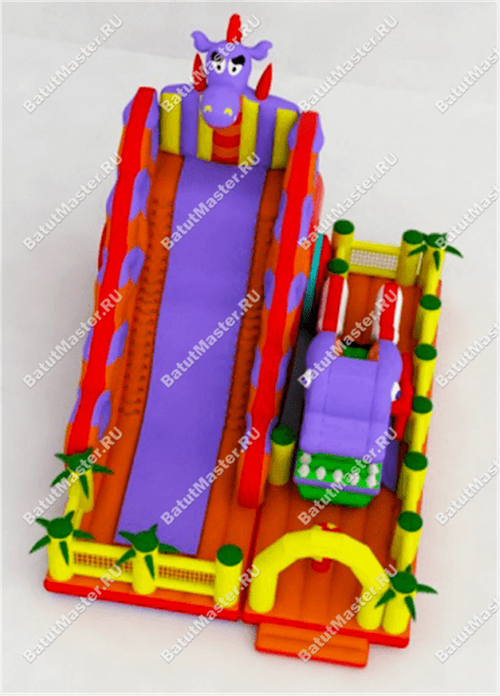Надувной батут "Сиреневый дракон"