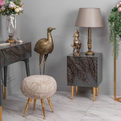 Тумба прикроватная Тропик Стайл Серый Голд левая