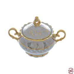 Кофейный сервиз мокко Queen's Лист Бежевый 6 персон 15 предметов