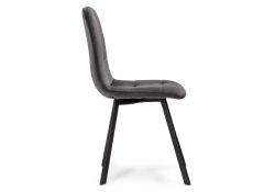 Стул на металлокаркасе Bruk dark gray / black