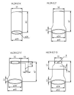 Патрон для лампочки KANLUX HLDR E14-F