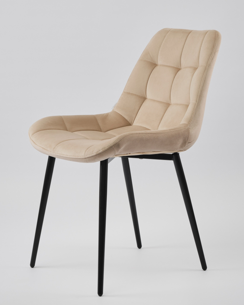 Стул MyFar Феникс бежевый велюр MF1002-1