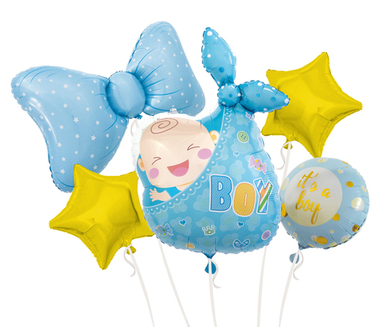 Набор шаров (36''/91 см) Голубой, 5 шт. в уп.