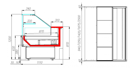 Холодильная витрина CARBOMA BAVARIA 2 GC110 VM 2,0-1 0011-9006 динамика