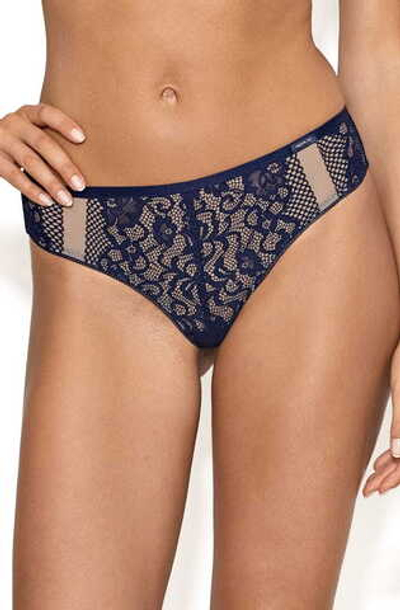 Трусики-бразилиана Eunika (Размер: XL) (Цвет: темно-синий)