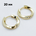 Ювелирные швензы Конго с позолотой, размер 20*4 мм, цена за пару