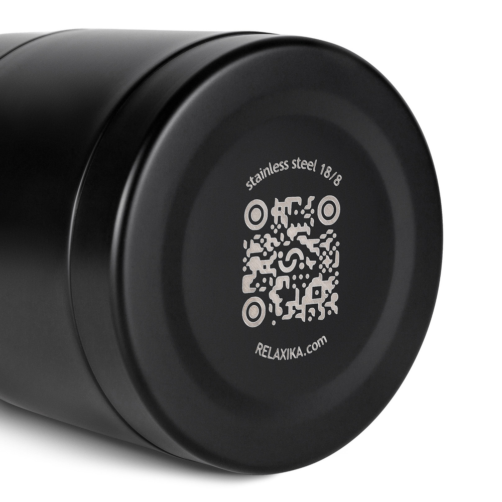Термос для еды Relaxika 301 (0,7 литра), черный