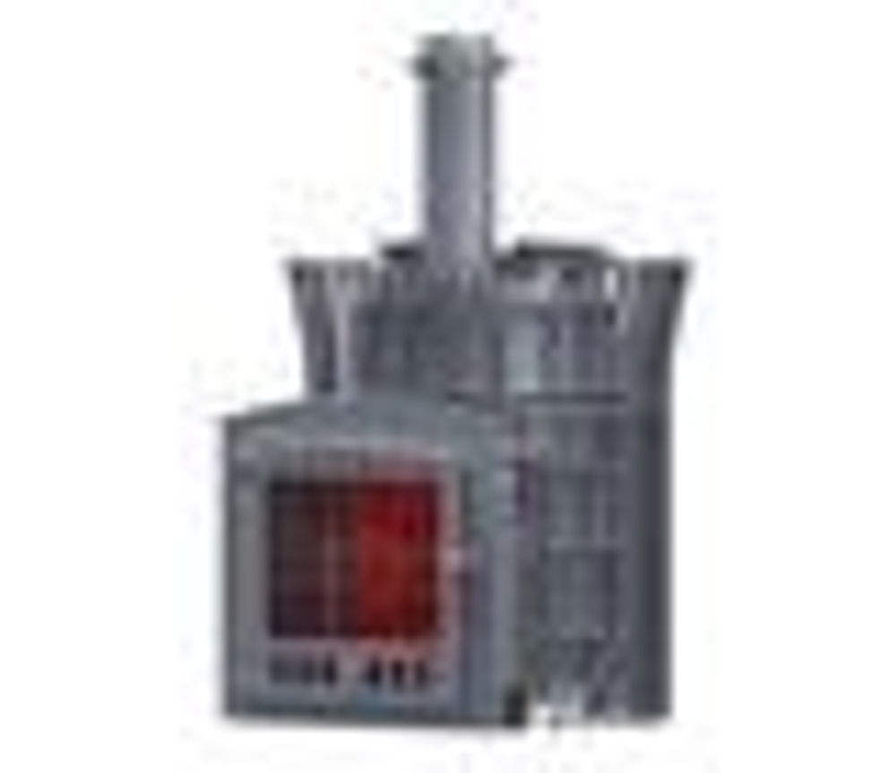 Банная дровяная печь Гефест AVANGARD ЗК 25 (П2) Ураган круглая сетка