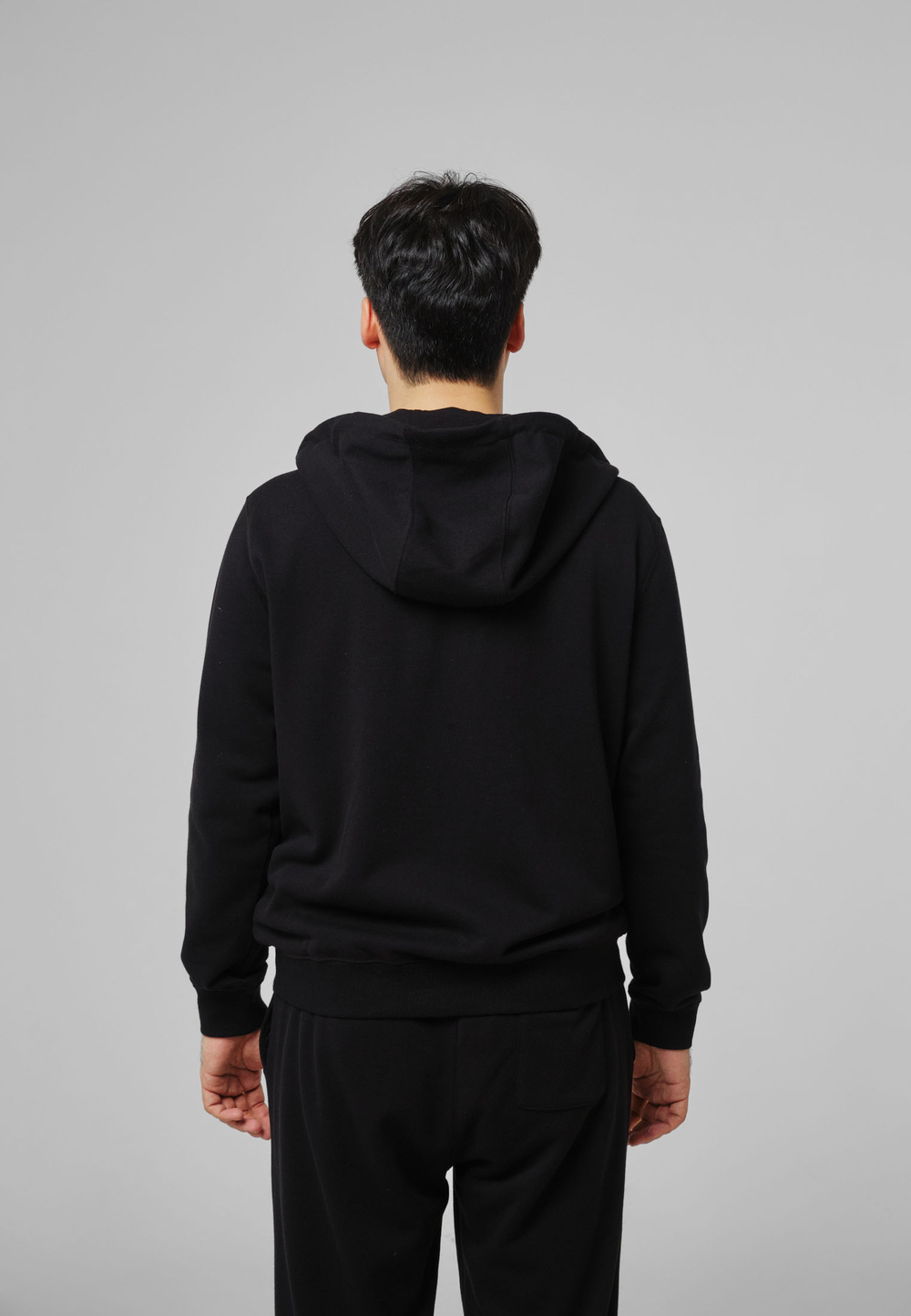 Кофта на замке с капюшоном трикотаж ARGYMAQ BLACK