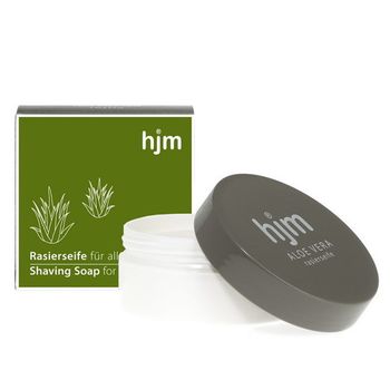 Твердое мыло для бритья HJM, в банке, Алоэ Вера, 65 гр (RS 2)