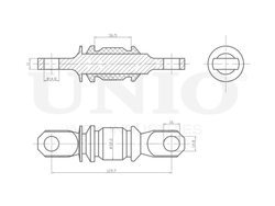 Сайлентблок передний переднего нижнего рычага UNIO RMP-20416