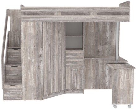 Кровать-чердак КарИВи Мийа Бетон Бетон