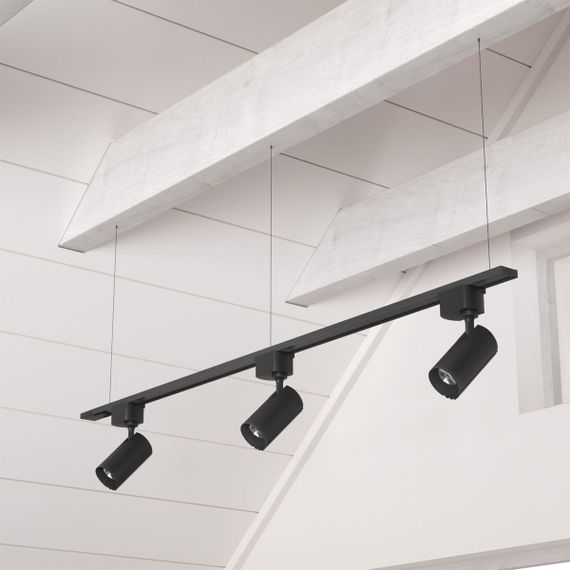 Шинопровод однофазный с питанием и заглушкой Crystal Lux CLT 0.11 01 L1000 BL