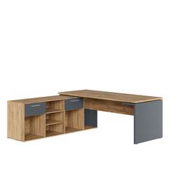 Стол письменный на опорной креденции левый Zion Light 200x205x75