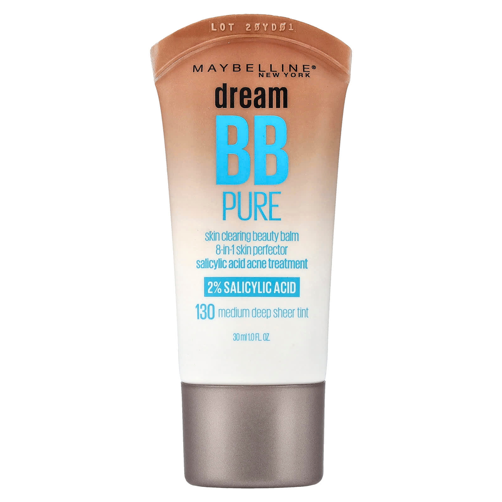 Maybelline, Dream BB Pure, очищающий бальзам для кожи, оттенок 130, темно-прозрачный, 30 мл (1 жидк. унция)