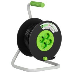 Удлинитель силовой ЭРА GREEN LINE KAT-3x1-20m Greenline на катушке пластик 4 розетки с заземлением 20м ПВС 3x1мм2