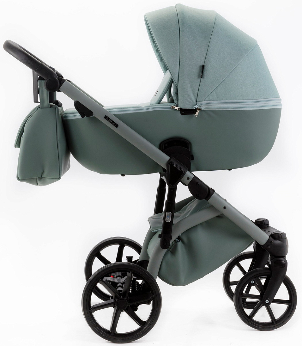 Детская коляска Adamex Nola Natura 2 в 1 N-8-MINT (МЯТА + МЯТА КОЖА)