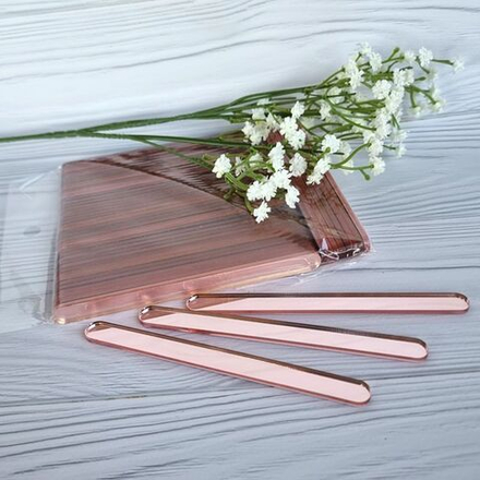 Палочки акриловые для эскимо 11 см, 50 шт (розовое золото)