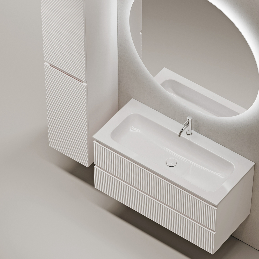 Тумба с раковиной Sancos Folk 100 см FL100W bianco