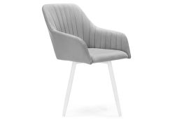 Кресло Слэм крутящееся светло-серое / белое