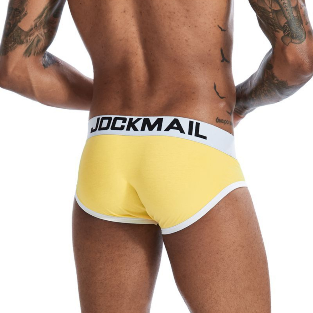 Мужские трусы брифы желтые JOCKMAIL JM2032-13