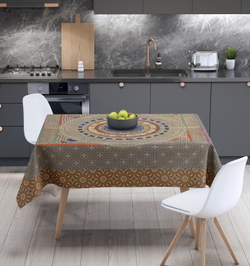 Скатерть "Каталонский атлас", по мотивам титульного листа Каталанского атласа