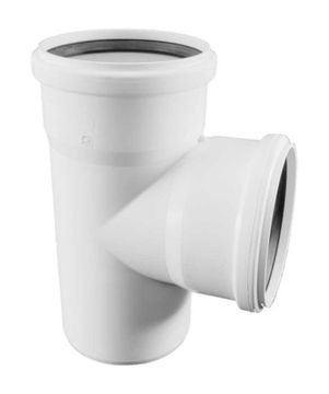 Тройник Rehau Raupiano Plus серия Max Flow 110/110/87° для канализационных труб (арт. 11230051001)