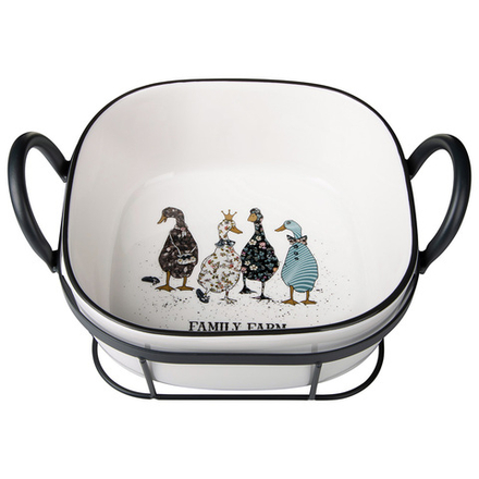 ФОРМА НА МЕТАЛ.ПОДСТАВКЕ LEFARD "FAMILY FARM" 26,5*21*12,5 CM 2100 МЛ