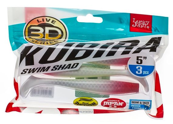 Виброхвосты LJ 3D Series KUBIRA SWIM SHAD 5,0in (12,50)/PG17 3шт.